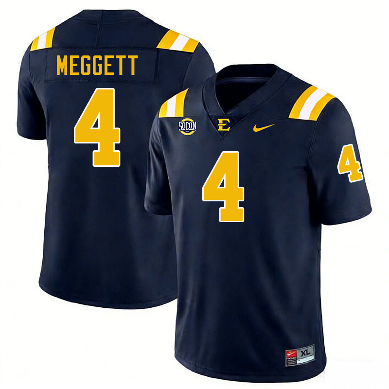East Tennessee State Buccaneers #4 Hakeem Meggett College Football Jerseys,Uniforms-Navy